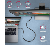 AXAGON BUCM32-CM20AB Kabel USB-C - USB-C 3.2 Gen 2, 2m, PD 100W, 5A, 4K HD, ALU, oplot, czarny - 1353478 - zdjęcie 4